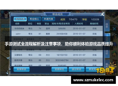 手游测试全流程解析及注意事项，助你顺利体验游戏品质提升